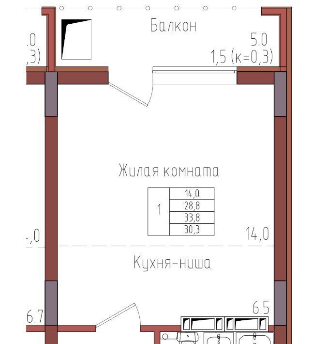 квартира г Калининград р-н Центральный ул Дубовая аллея фото 1