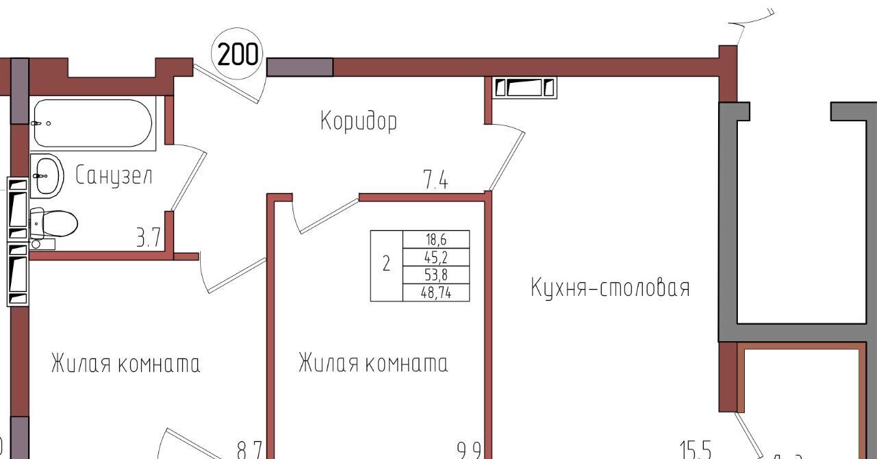 квартира г Калининград р-н Центральный ул Дубовая аллея фото 1