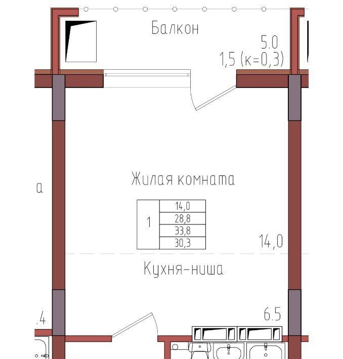 квартира г Калининград р-н Центральный ул Дубовая аллея фото 1