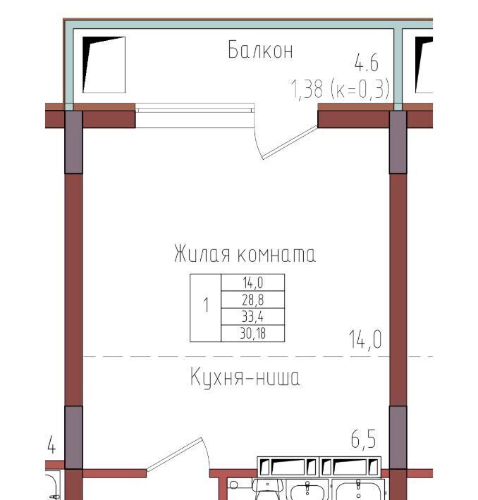 квартира г Калининград р-н Центральный ул Дубовая аллея фото 1