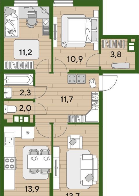 квартира г Краснодар р-н Прикубанский ул им. Анны Ахматовой фото 1