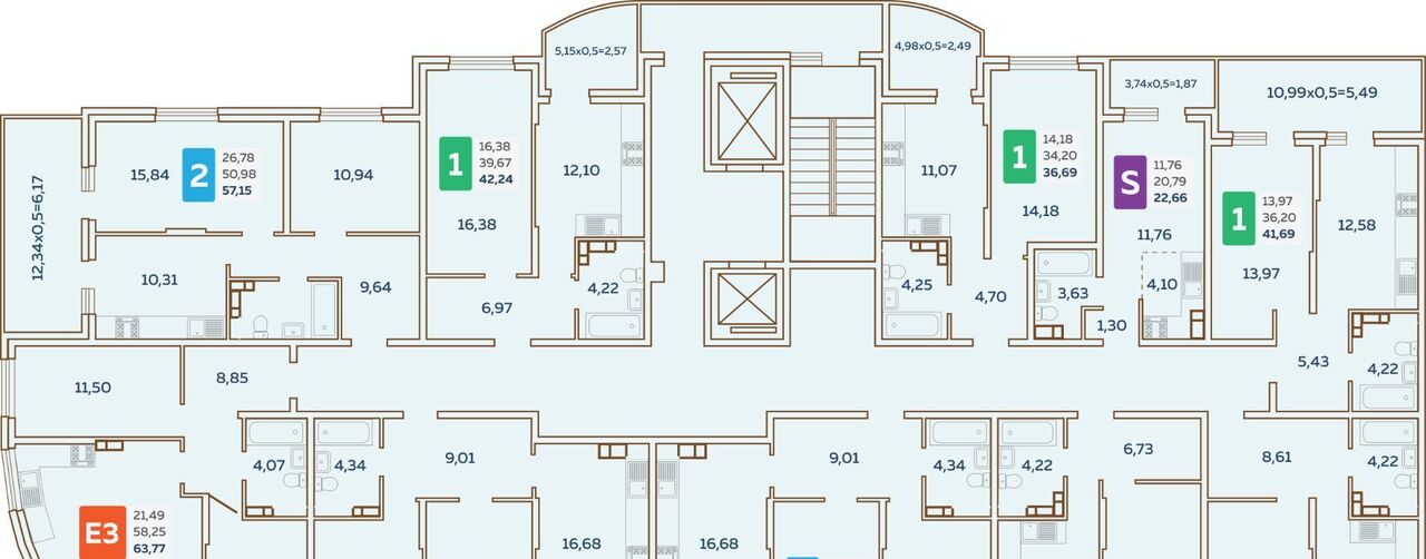 квартира г Краснодар р-н Прикубанский ул им. Кирилла Россинского 3/2к 1 фото 2