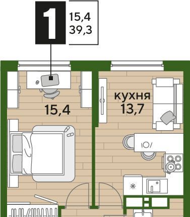 квартира г Краснодар р-н Прикубанский ул им. Анны Ахматовой фото 1