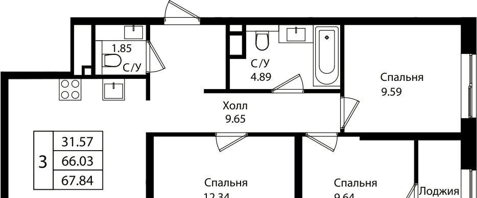 квартира г Краснодар р-н Карасунский микрорайон Хлопчато-бумажный Комбинат фото 1