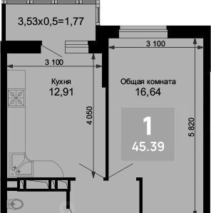 квартира г Краснодар р-н Прикубанский ул Ростовское Шоссе 30/6 фото 1