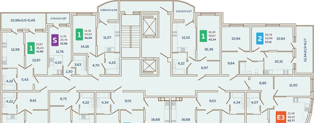 квартира г Краснодар р-н Прикубанский ул им. Кирилла Россинского 3/2к 1 фото 2