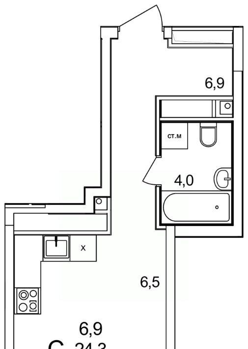 квартира р-н Кстовский д Анкудиновка ул Русская 12 Горьковская фото 2