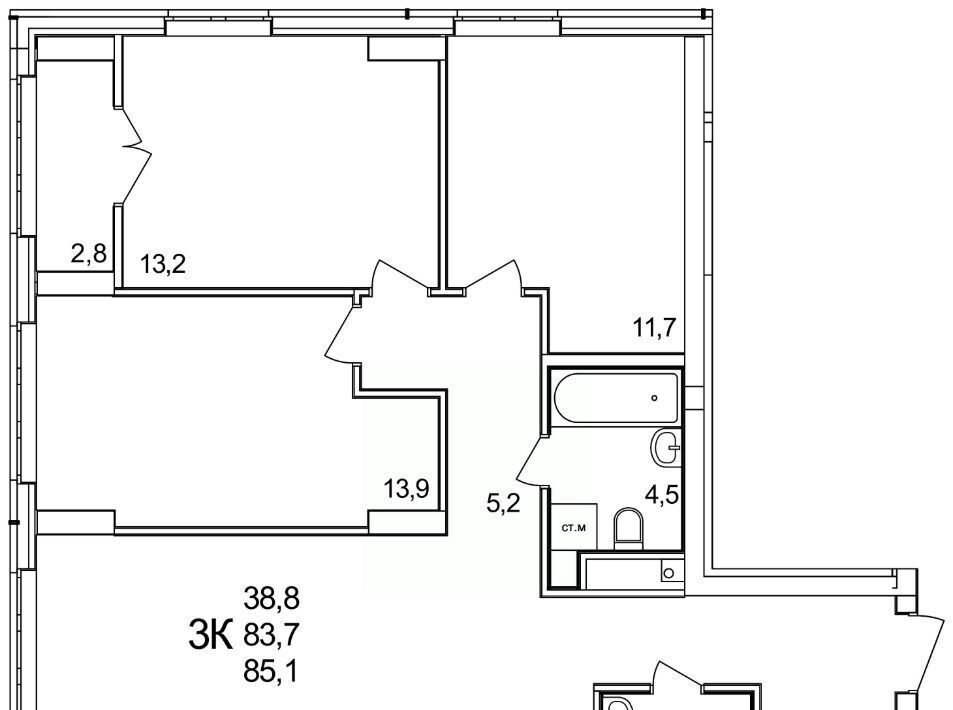 квартира р-н Кстовский д Анкудиновка ул Русская 12 фото 2