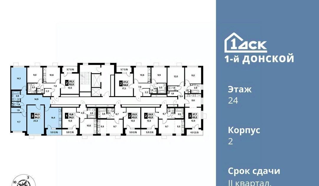 квартира городской округ Ленинский д Сапроново Домодедовская, 1-й Донской жилой комплекс фото 2