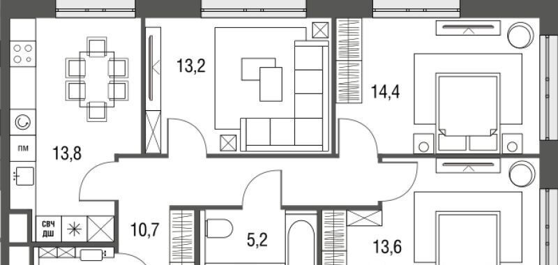 квартира г Москва метро Бульвар Рокоссовского ул Тагильская 4к/1 фото 1