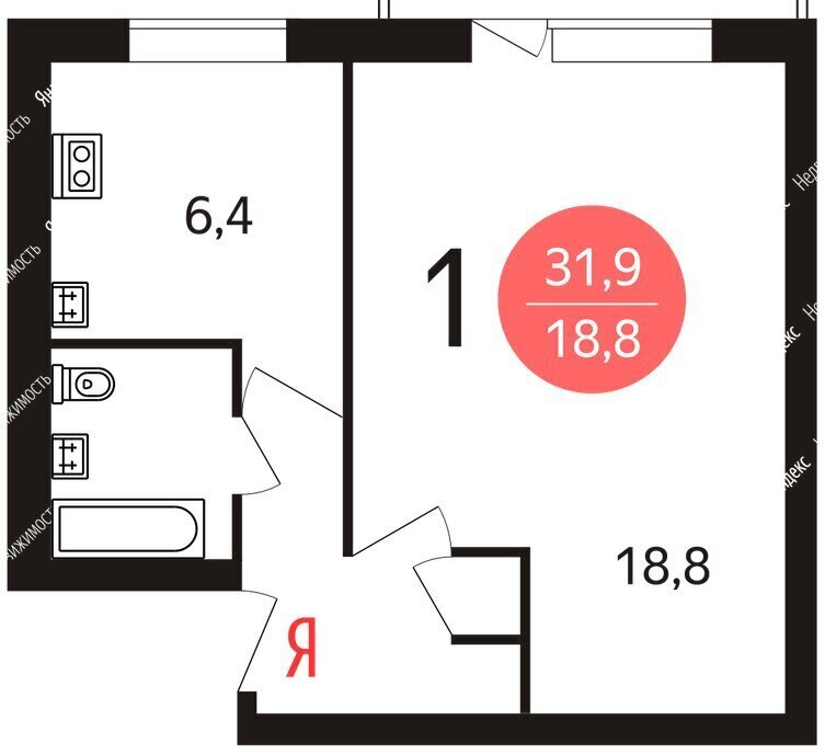 квартира г Москва метро Окружная ш Дмитровское 44к/2 фото 17