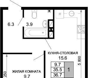 квартира г Краснодар р-н Прикубанский ЖК «Дыхание» фото 1