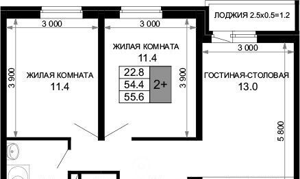 квартира г Краснодар р-н Прикубанский ЖК «Дыхание» фото 1