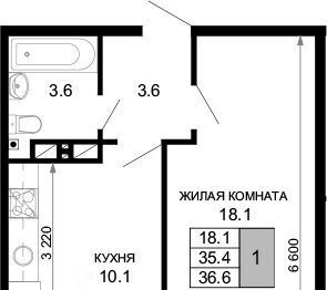 квартира г Краснодар р-н Прикубанский ЖК «Дыхание» фото 1