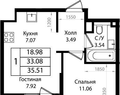 квартира г Краснодар р-н Карасунский микрорайон Хлопчато-бумажный Комбинат Жилой район «Патрики» квартал фото 1