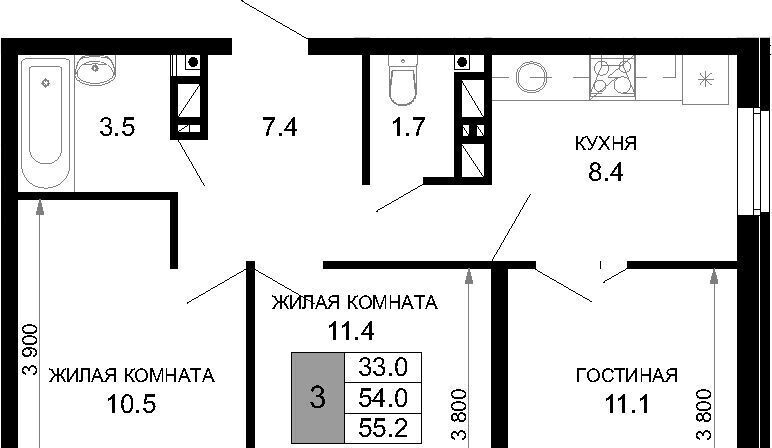 квартира г Краснодар р-н Прикубанский ЖК «Дыхание» фото 1