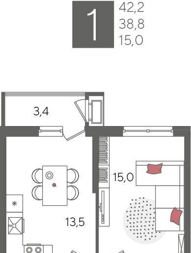 квартира г Краснодар р-н Карасунский ул Новороссийская 102/4 фото 1