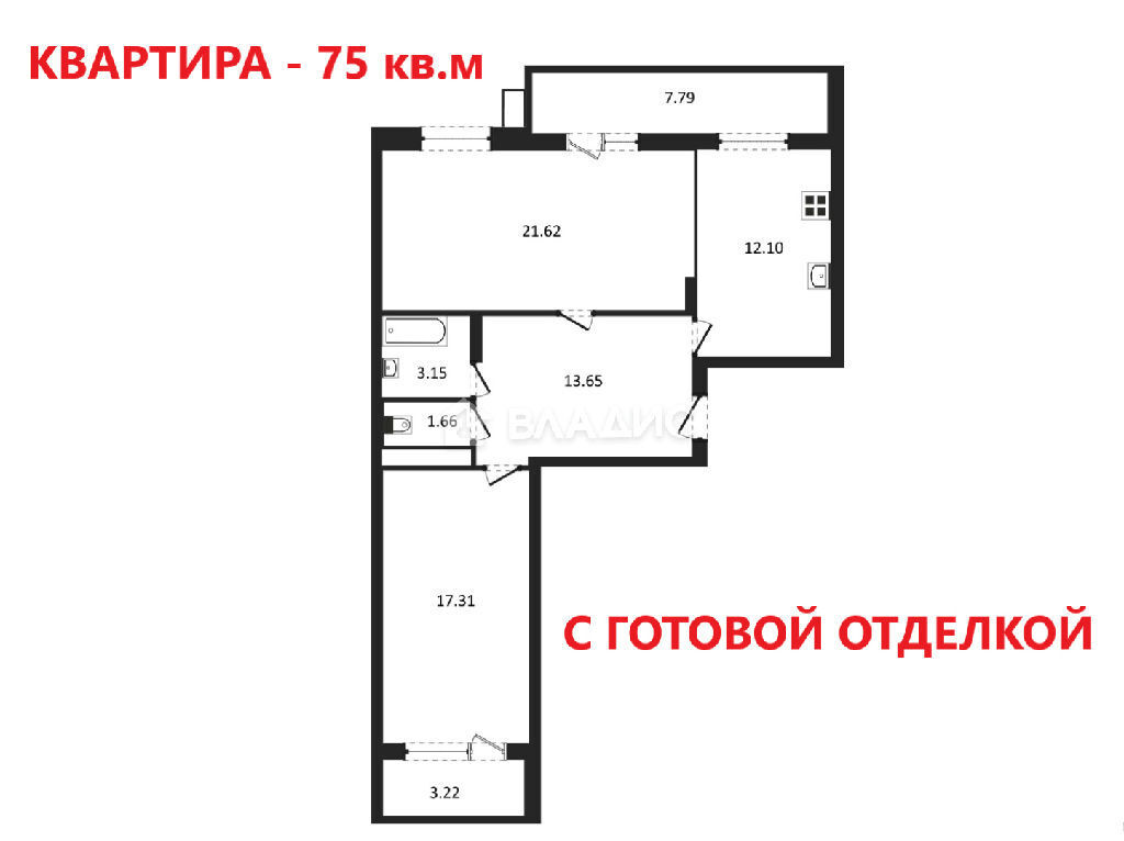 квартира городской округ Люберцы п Жилино-1 ЖК Егорово Парк Томилино МЦД-3, к 4 фото 2