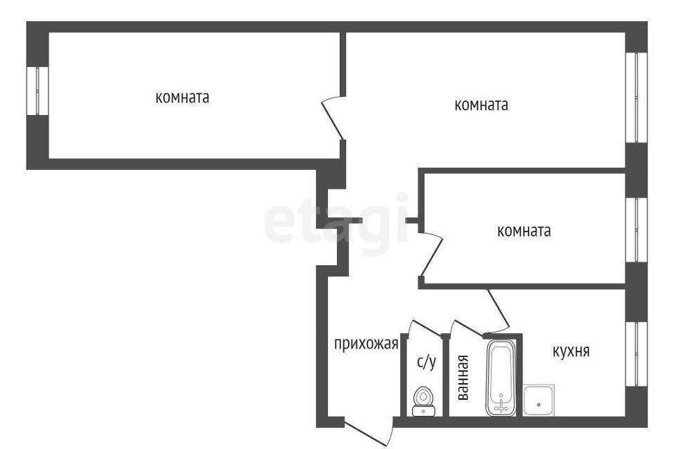 квартира г Красноярск ул Ключевская 87 городской округ Красноярск фото 10