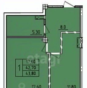 квартира г Омск р-н Кировский ул Волгоградская 1с/2 фото 5