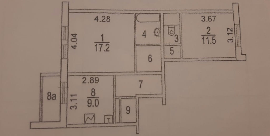 квартира г Москва метро Щербинка Щербинка метро МЦД-2, МЦД-2, метро МЦД-2 Юго-Западный адм. округ Захарьинские Дворики ул., 3 фото 2