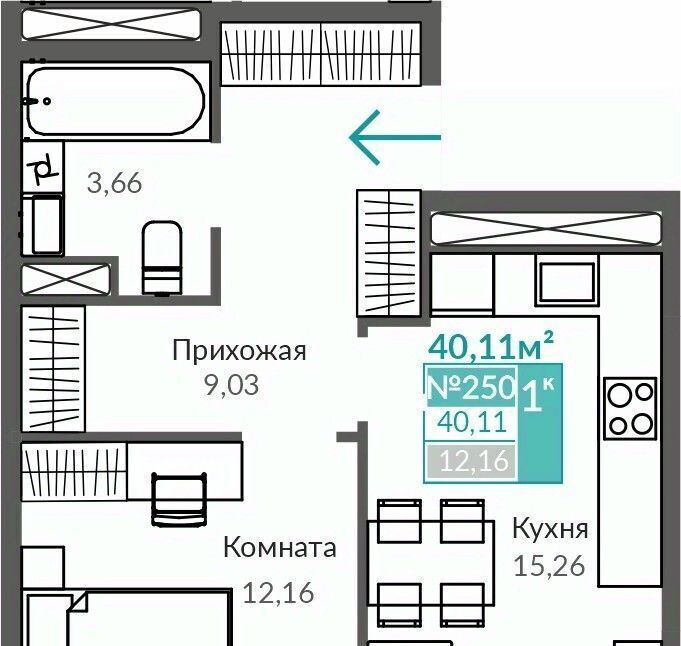 квартира г Симферополь р-н Киевский Крымская Роза ЖК «Абрикос 2» фото 1