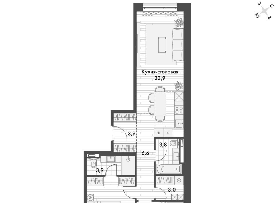 квартира г Владивосток р-н Ленинский ул Крылова 10 фото 1