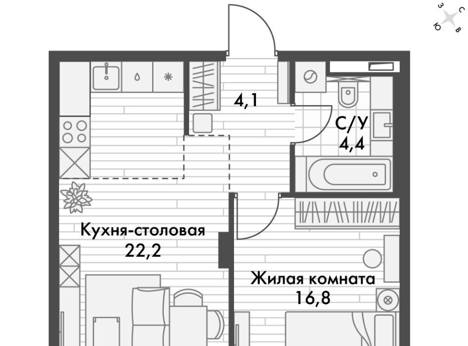 квартира г Владивосток р-н Ленинский ул Крылова 10 фото 1