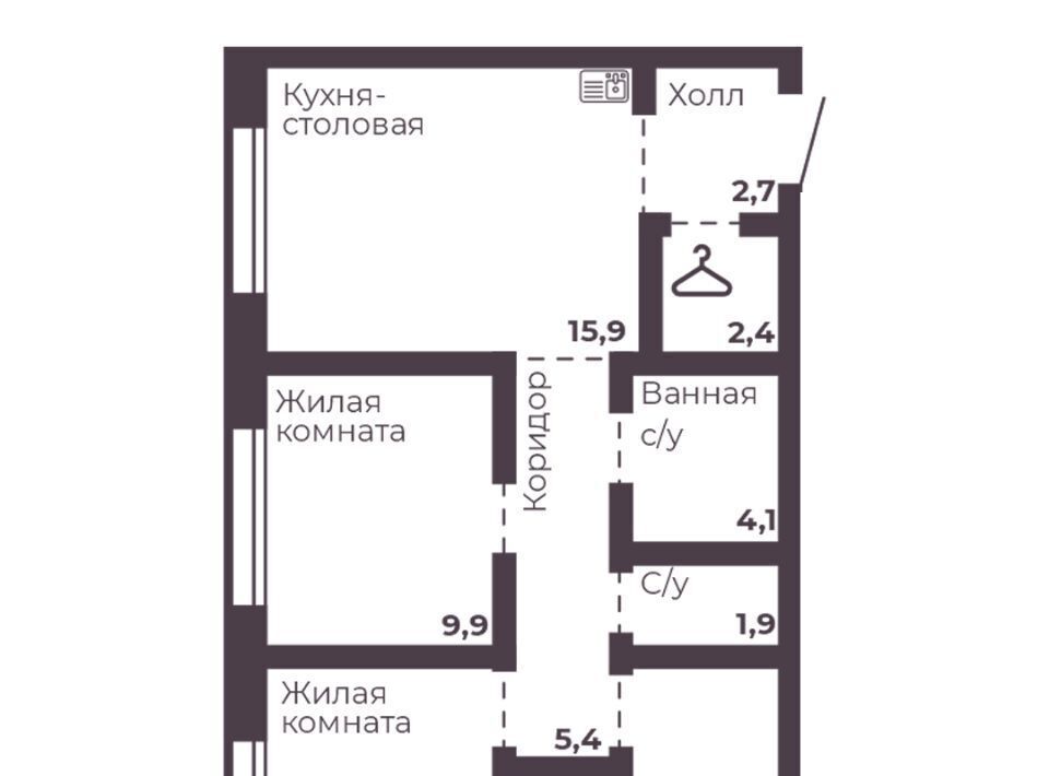 квартира г Челябинск р-н Тракторозаводский пр-кт Ленина 4д фото 1