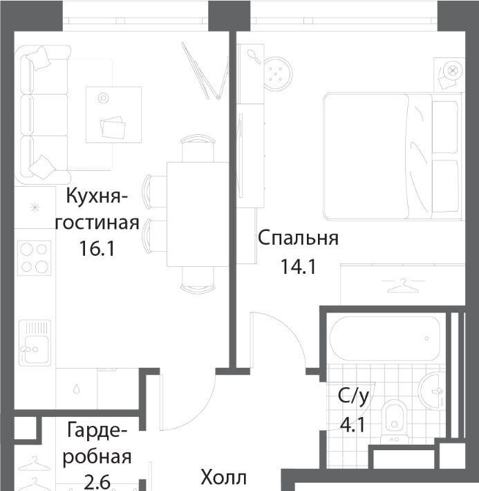 квартира г Москва метро Технопарк ЖК Нагатино Ай-Ленд к 1 фото 1