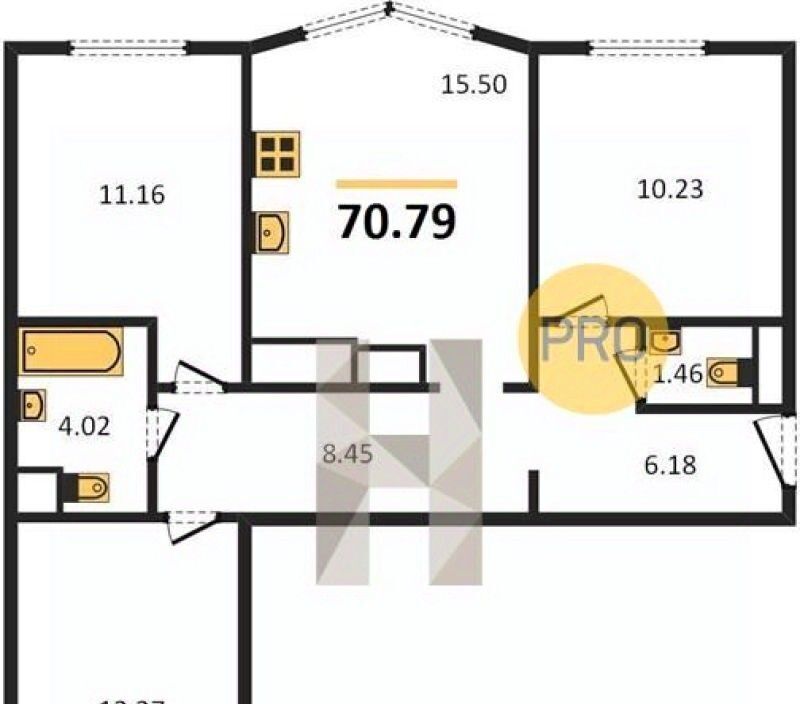 квартира г Калининград р-н Московский ул Батальная 104 фото 4