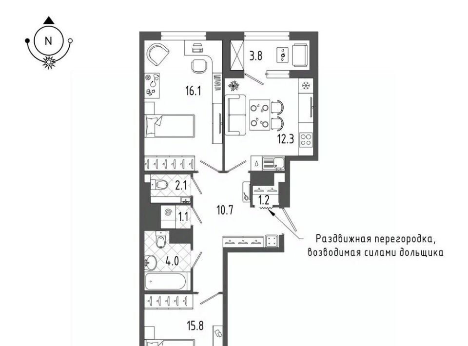 квартира г Санкт-Петербург метро Фрунзенская б-р Измайловский 9 фото 1