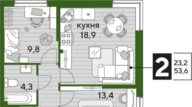 квартира г Краснодар р-н Прикубанский ул им. Марины Цветаевой 3к/2 Догма Парк мкр фото 1