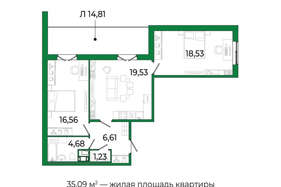 квартира р-н Всеволожский г Сертолово жилой комплекс Сертолово Парк фото 1