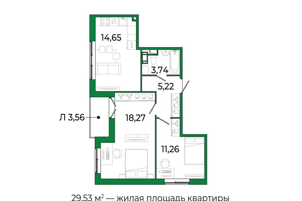 квартира р-н Всеволожский г Сертолово жилой комплекс Сертолово Парк фото 1