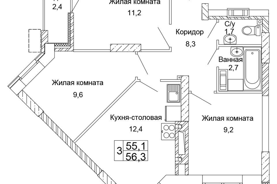 квартира г Волгоград ул 70-летия Победы 15 городской округ Волгоград фото 1