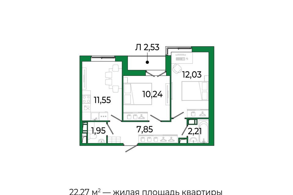 квартира р-н Всеволожский г Сертолово жилой комплекс Сертолово Парк фото 1