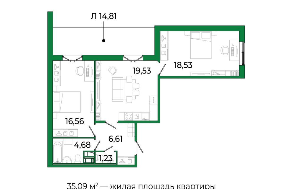 квартира р-н Всеволожский г Сертолово жилой комплекс Сертолово Парк фото 1