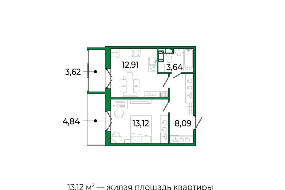 квартира р-н Всеволожский г Сертолово жилой комплекс Сертолово Парк фото 1