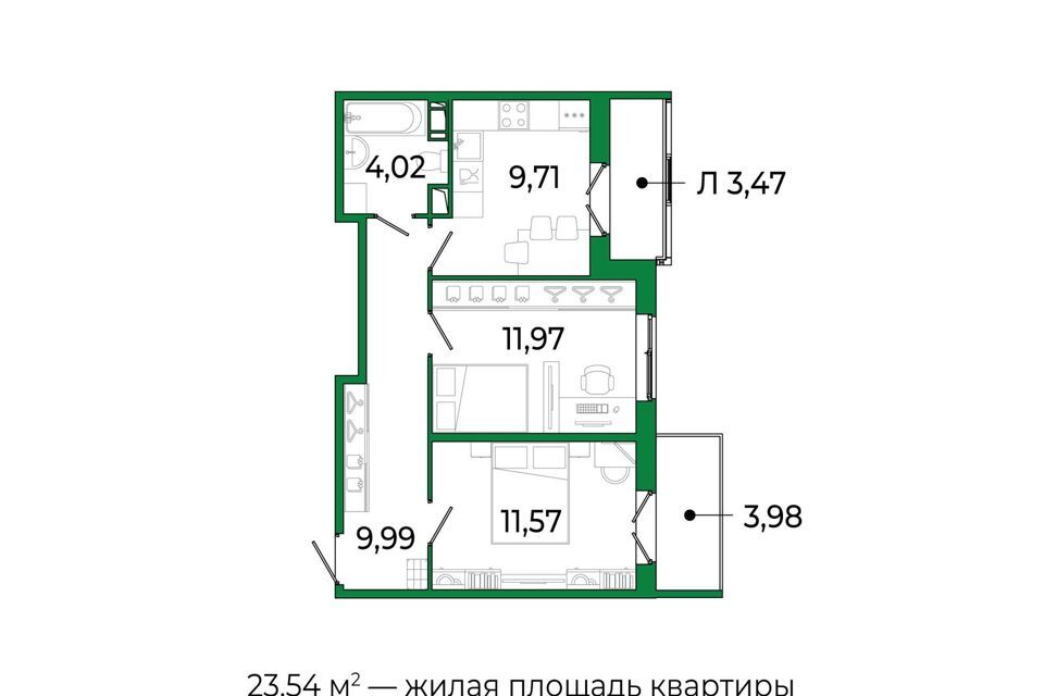 квартира р-н Всеволожский г Сертолово жилой комплекс Сертолово Парк фото 1