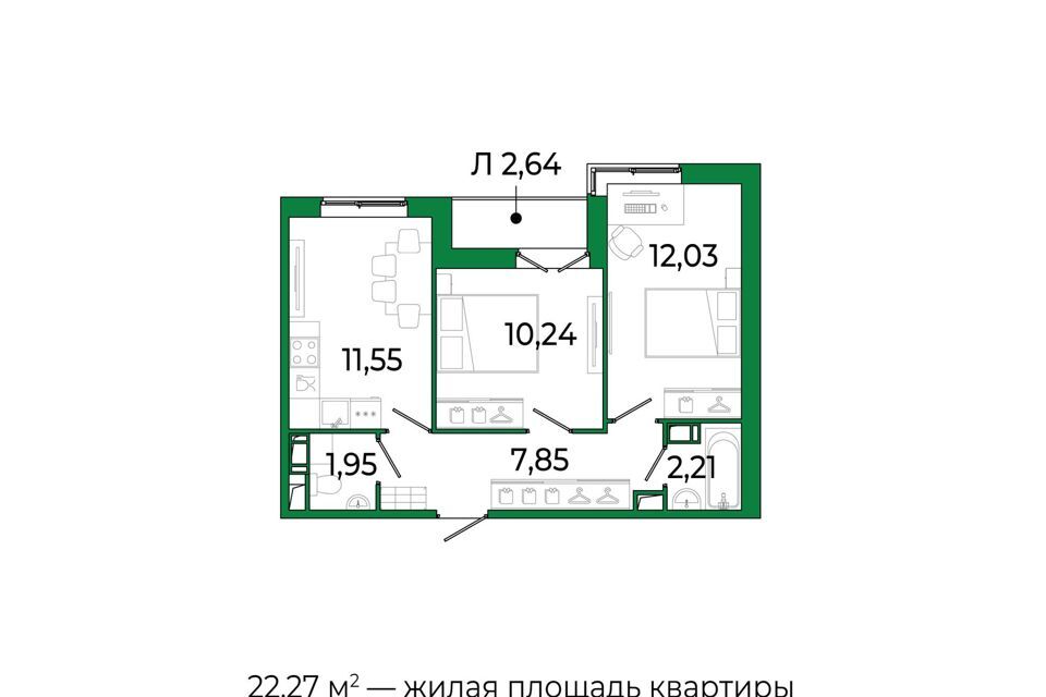 квартира р-н Всеволожский г Сертолово жилой комплекс Сертолово Парк фото 1