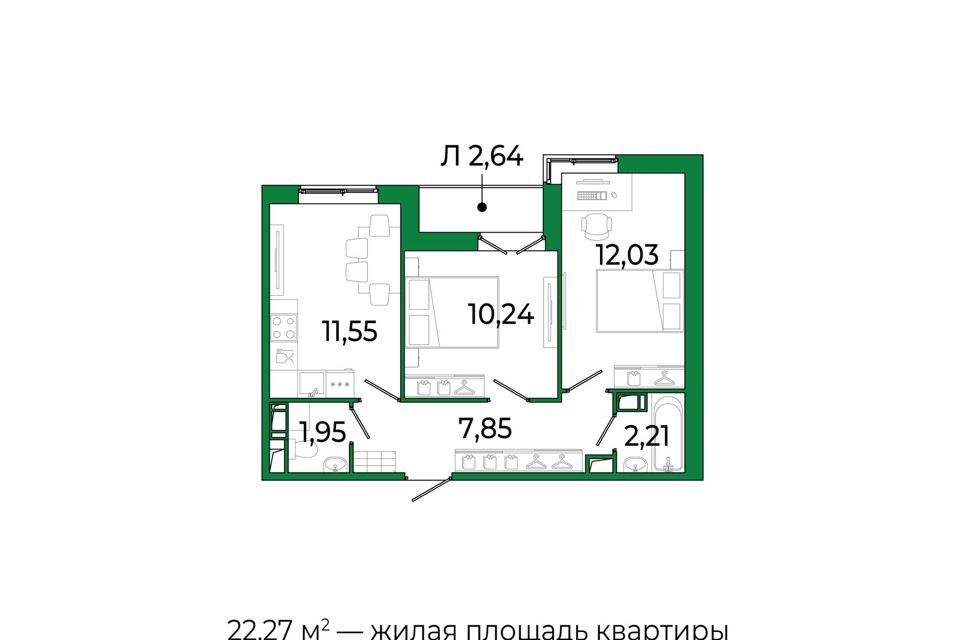 квартира р-н Всеволожский г Сертолово жилой комплекс Сертолово Парк фото 1