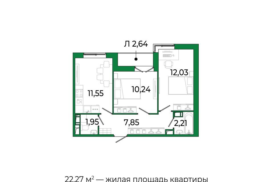 квартира р-н Всеволожский г Сертолово жилой комплекс Сертолово Парк фото 1