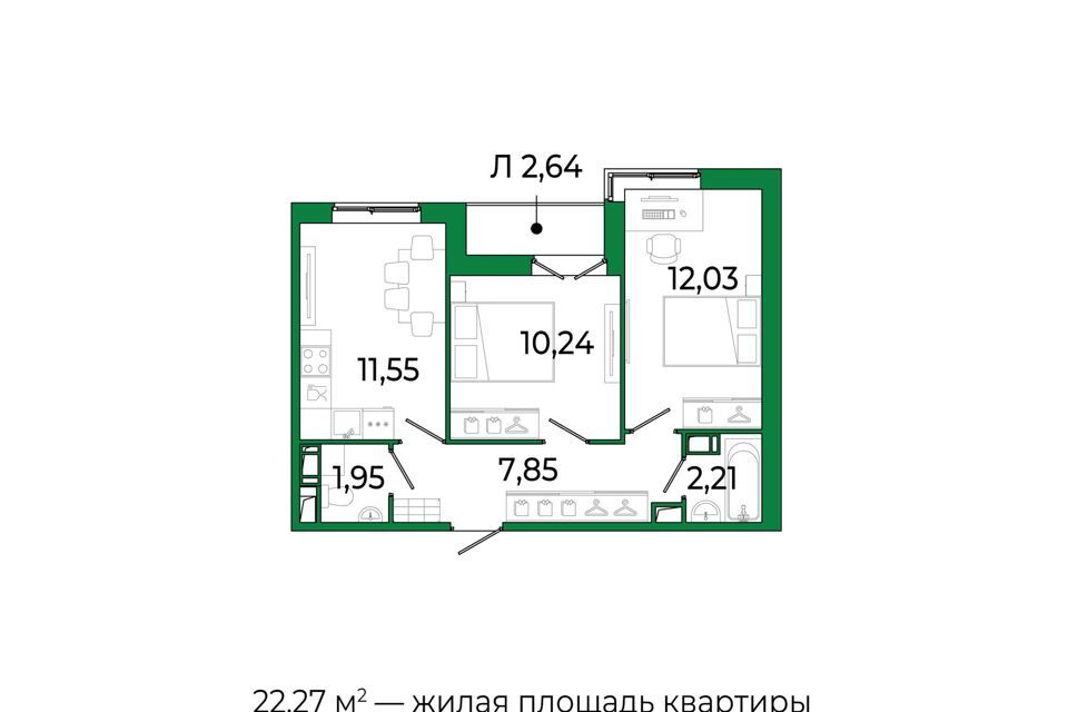 квартира р-н Всеволожский г Сертолово жилой комплекс Сертолово Парк фото 1