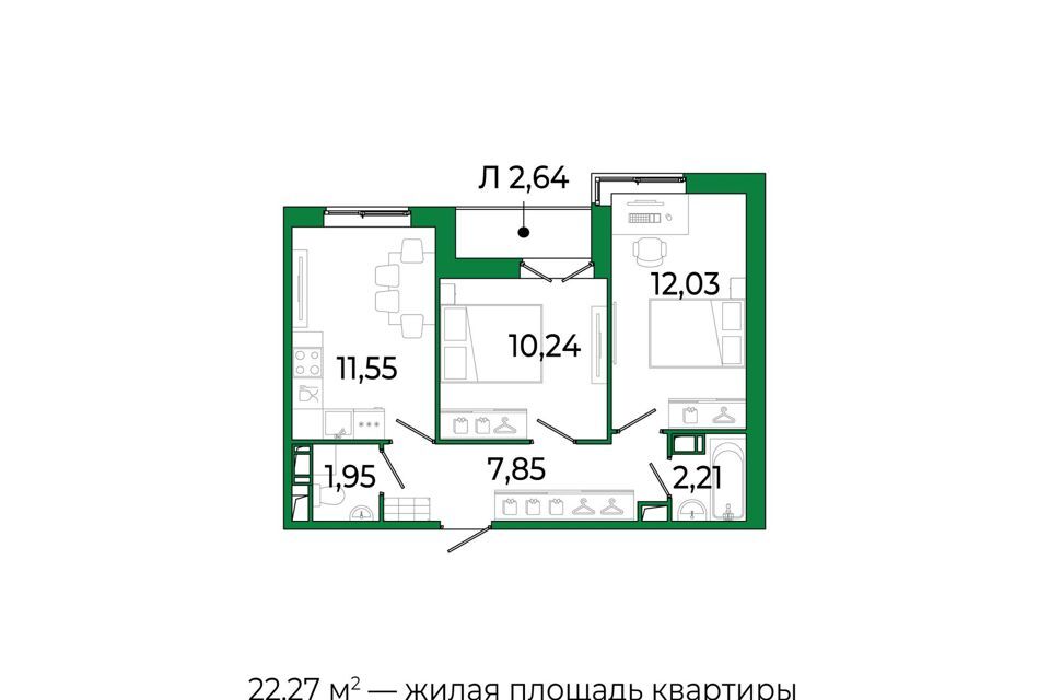 квартира р-н Всеволожский г Сертолово жилой комплекс Сертолово Парк фото 1