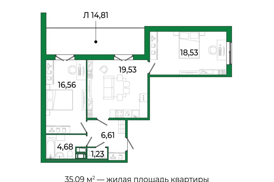 квартира р-н Всеволожский г Сертолово жилой комплекс Сертолово Парк фото 1