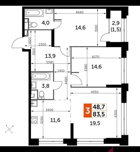 квартира г Москва наб Шелепихинская 40к/1 Северо-Западный административный округ фото 2