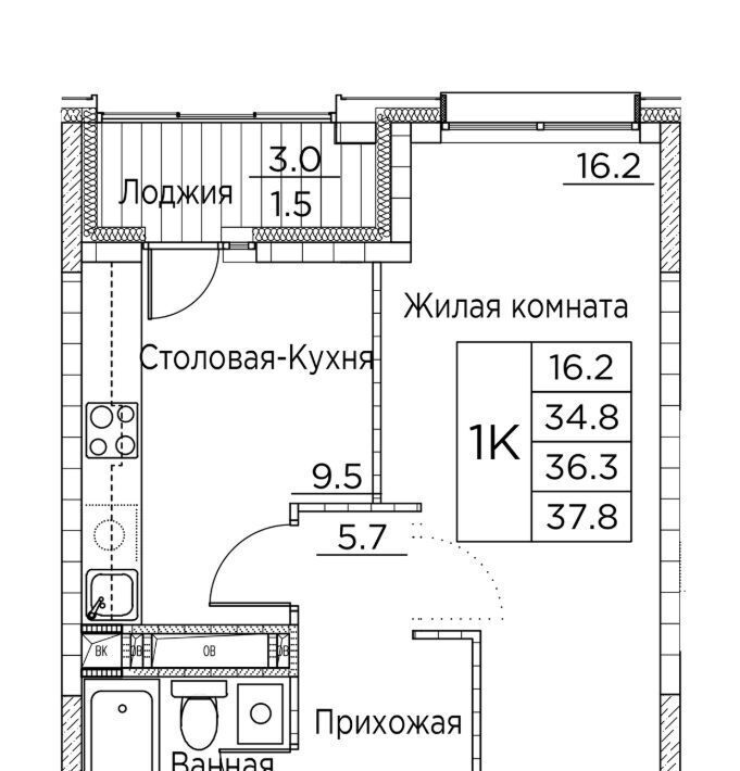 квартира г Владивосток р-н Ленинский ул Расула Гамзатова 7к/2 фото 1