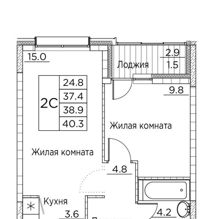 квартира г Владивосток р-н Ленинский ул Расула Гамзатова 7к/2 фото 1