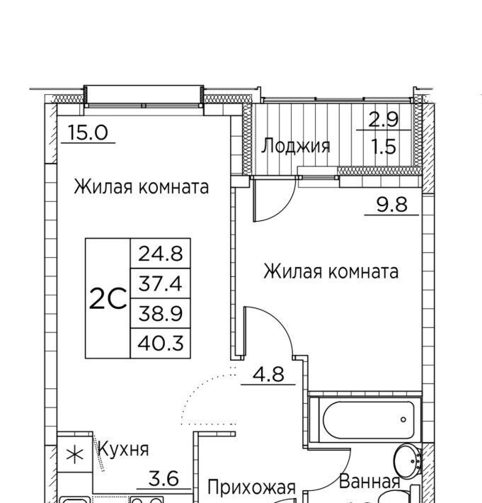 квартира г Владивосток р-н Ленинский ул Расула Гамзатова 7к/2 фото 1